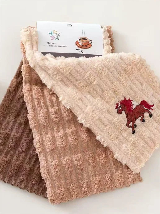 полотенца кухонные из микрофибра 5 шт, бежевый, фото 3