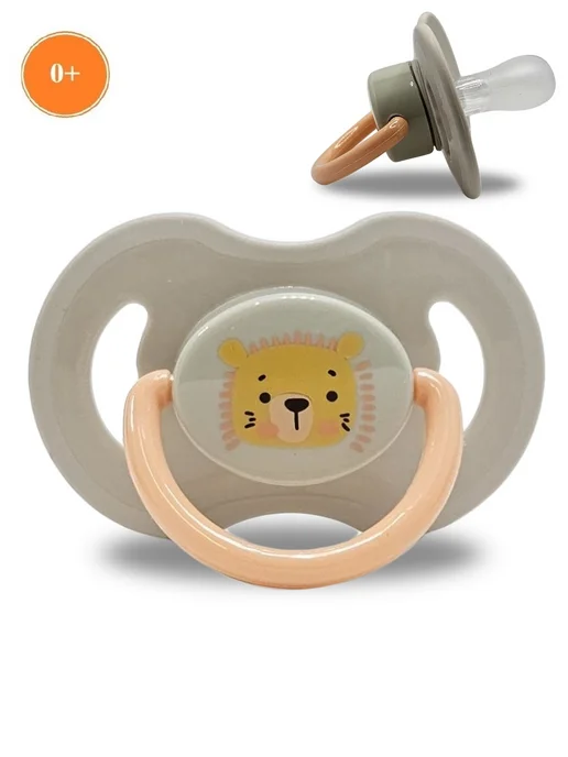 Baby Land Пустышка Ultra Soft симметричная силикон 0-6 мес, серый