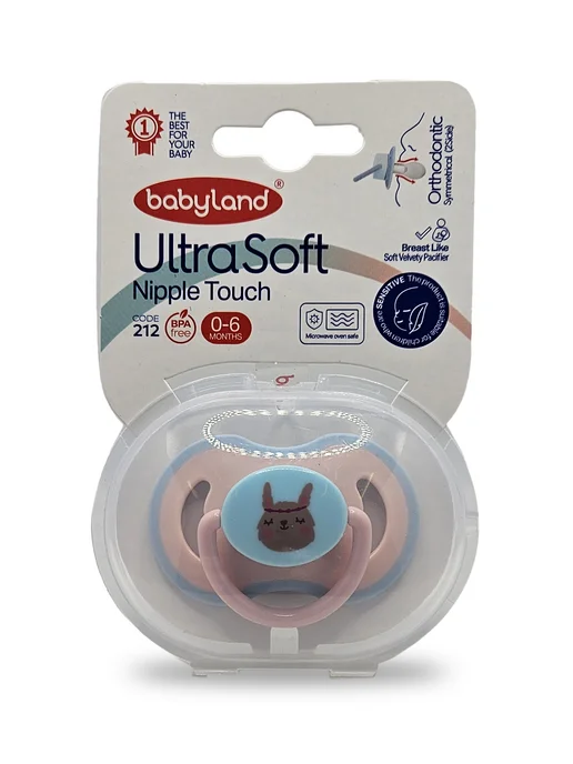 Baby Land Пустышка Ultra Soft симметричная силикон 0-6 мес, голубой, фото 2