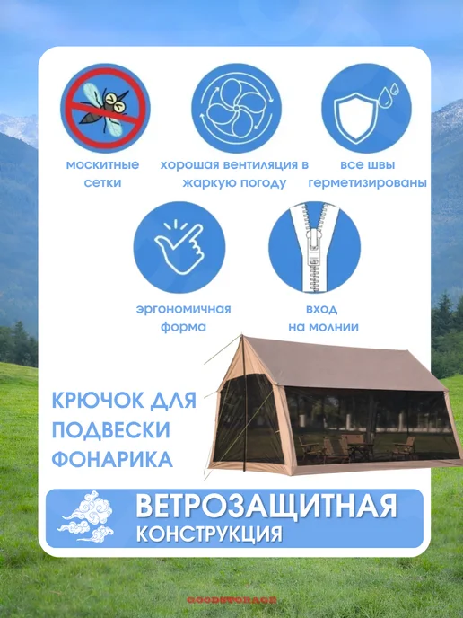 GOODSTORAGE Шатер туристический LANYU 31 беседка 400*300*240 см, 400x300, фото 3