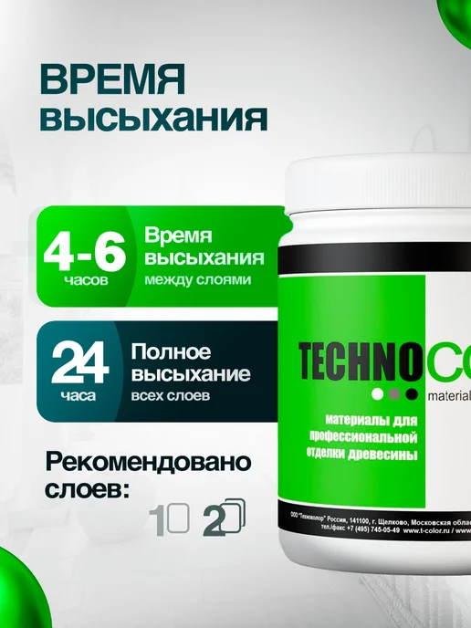 ТЕХНОКОЛОР Мастика прозрачная для торцов бруса, белый, фото 6