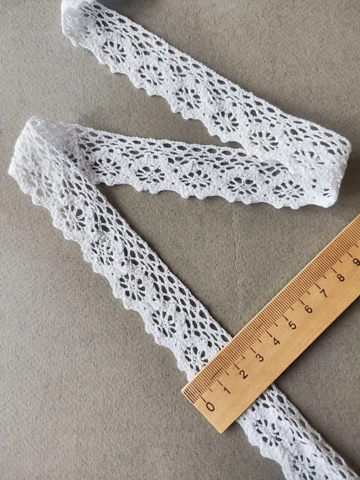 Make & Mend Кружево хлопковое для рукоделия, 2,7 см, 10 метров, вариант, фото 2