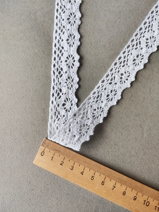 Make & Mend Кружево хлопковое для рукоделия, 2,7 см, 10 метров, вариант, фото 4