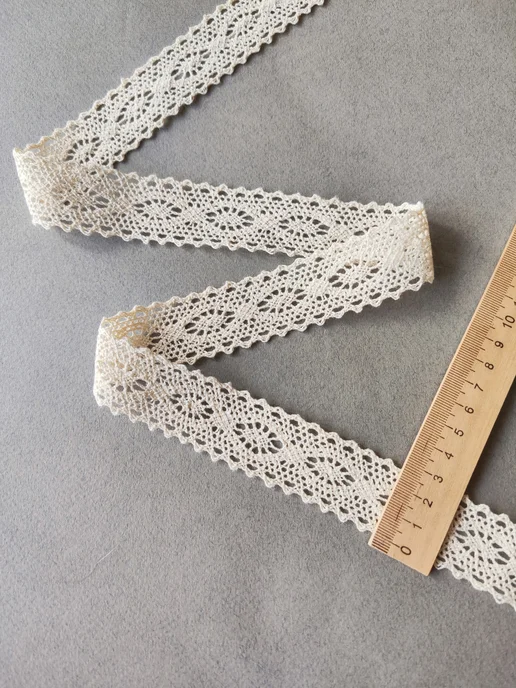 Make & Mend Кружево хлопковое для рукоделия, 2,6 см, 5 метров, вариант, фото 2