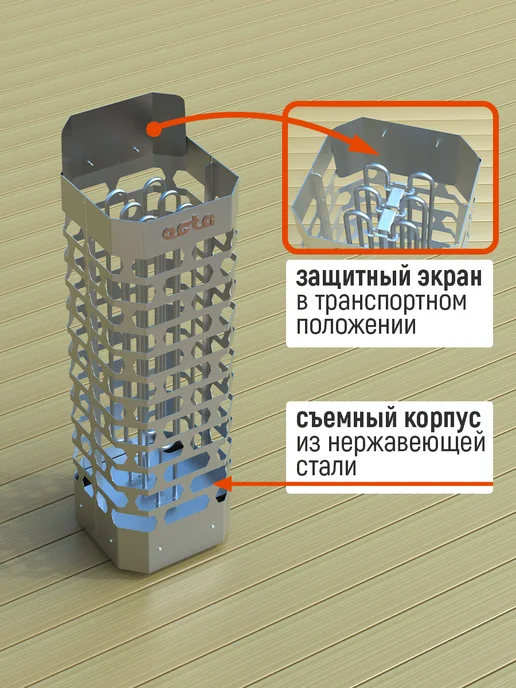 СТЭН Печь электрическая 12 кВт для сауны и бани нержавеющая сталь, вариант, фото 4