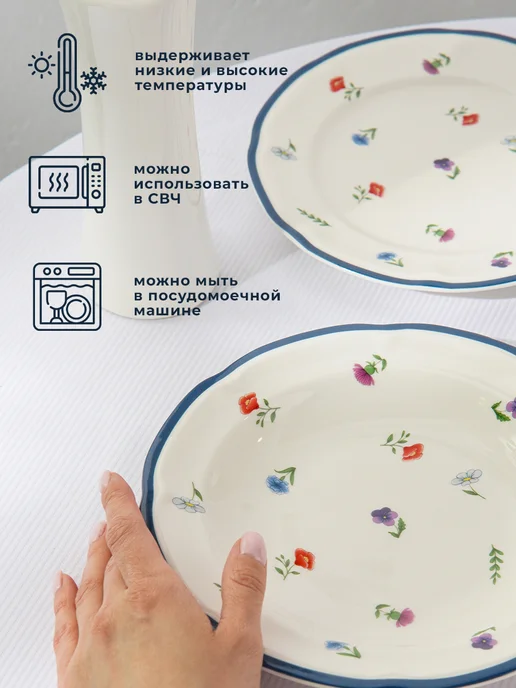 Тарелка десертная 15×15 см фарфоровая «Сьюзен», 230 мл, фото 3