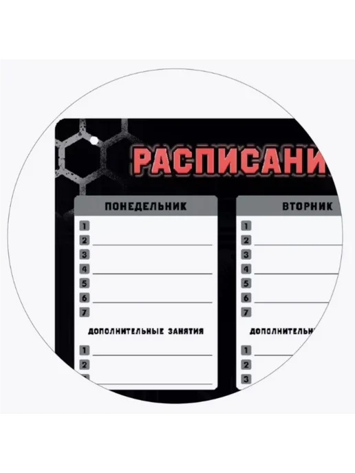 Расписание уроков А3 "Роботы" полипропилен, черный, фото 2