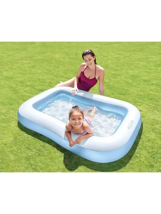 Intex Бассейн надувной детский 86 см, 166x100x25 см, фото 3