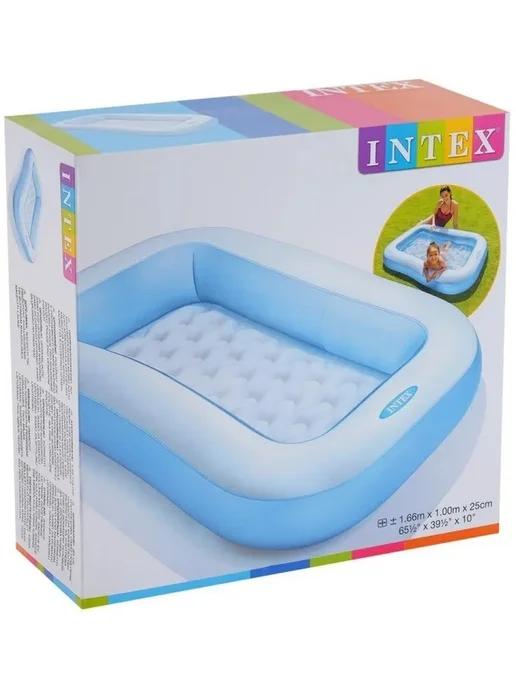 Intex Бассейн надувной детский 86 см, 166x100x25 см, фото 4