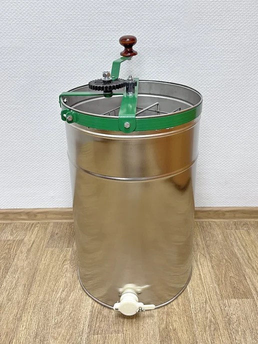 БарИка Медогонка для меда ручная НЖ-2 (2-х рамочная, нержавейка), вариант, фото 4