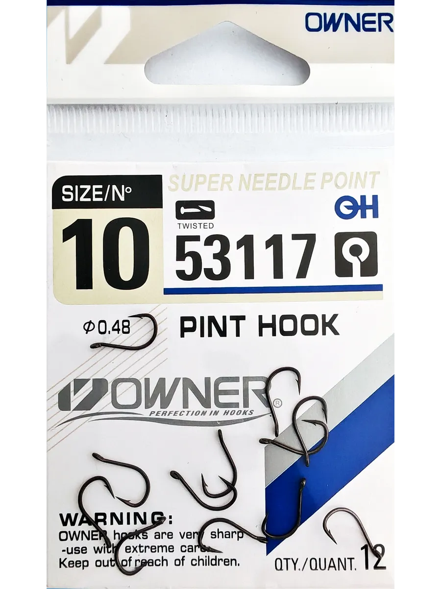 Крючки для рыбалки PINT HOOK № 10 одинарные Япония