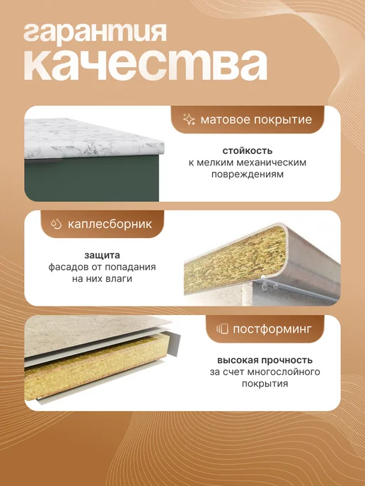 Столешница для кухни 60 см, серый, фото 3
