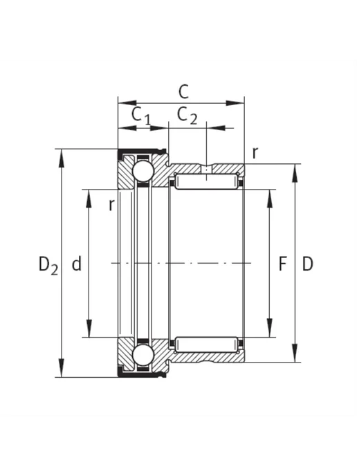 STARTEC 2 шт. - Подшипник NKX20Z STC (20x36,2x30), 20x36.2x30, 2 шт, фото 2