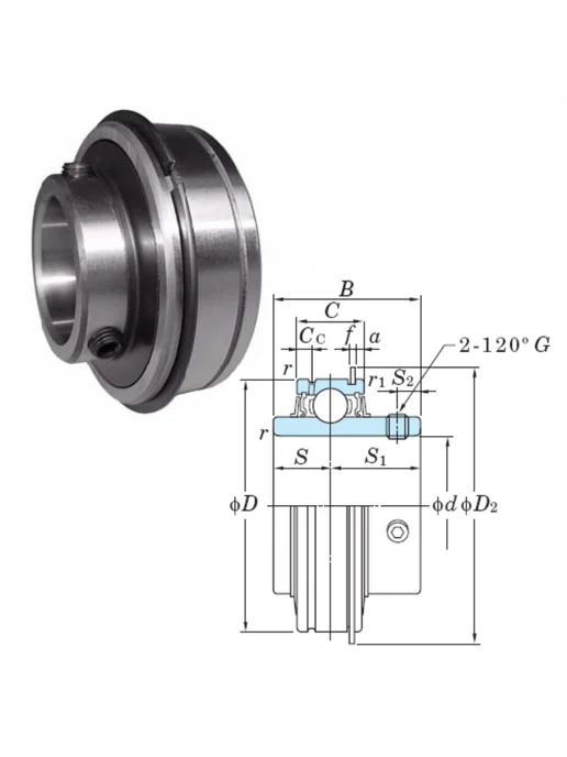 STARTEC Подшипник SER208-24 STC (38.1x86.4x49.2), 38.1x86.4x49.2, 2 шт, фото 2
