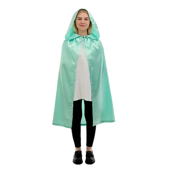 Карнавальный плащ детский, атлас, цвет мятный, длина 85 см