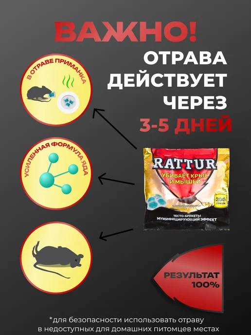Rattur Отрава для крыс, вариант, фото 4