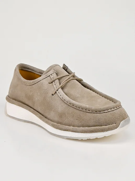 Geronea Shoes Мокасины демисезонные натуральная замша, серый, фото 5