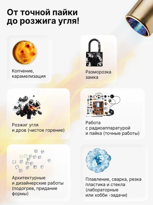 startul Горелка-насадка газовая с пьезоподжигом ST1560-06, оранжевый, фото 4
