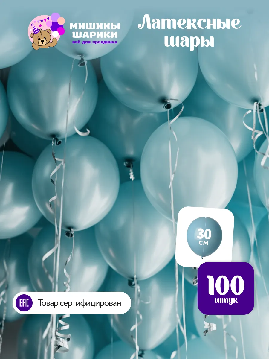 Шарики воздушные набор для праздника 100 шт