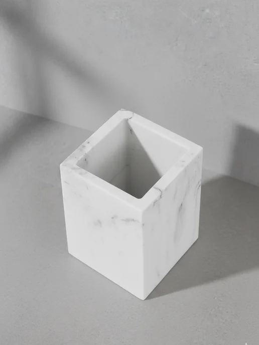 PERFECTO LINEA Стакан для зубных щеток и пасты белый Marble, белый, фото 3