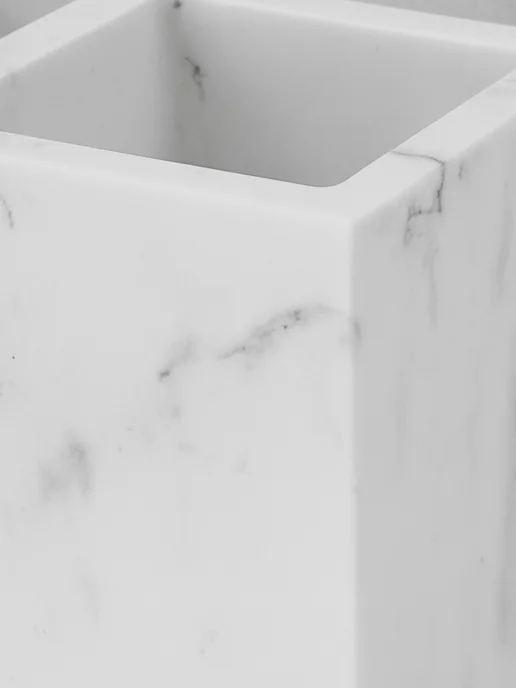 PERFECTO LINEA Стакан для зубных щеток и пасты белый Marble, белый, фото 6