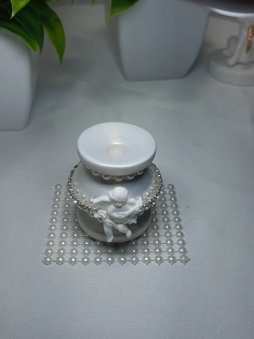 Decor Emiliya Подсвечник для церковных свечей с ангелом для декора 1 шт, 1 шт, фото 4