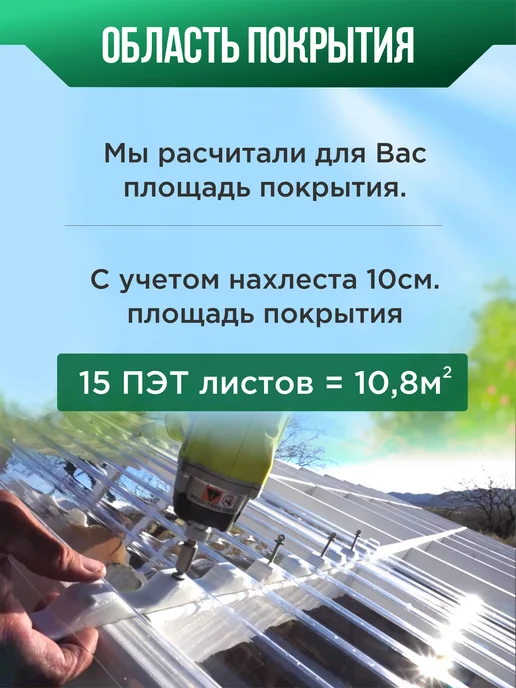 ПЭТПЛАСТ Профлист из ПЭТ профнастил пластиковый, белый, фото 5