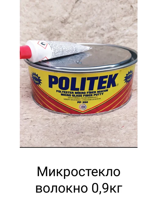 politek Шпатлевка 0,9 кг, с микростекловолокном зеленая, 900 г