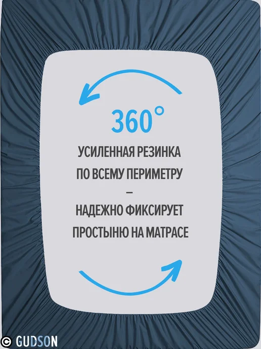 GUDSON Ультрамягкая простынь на резинке 160х200 из микрофибры, 200x200, фото 6