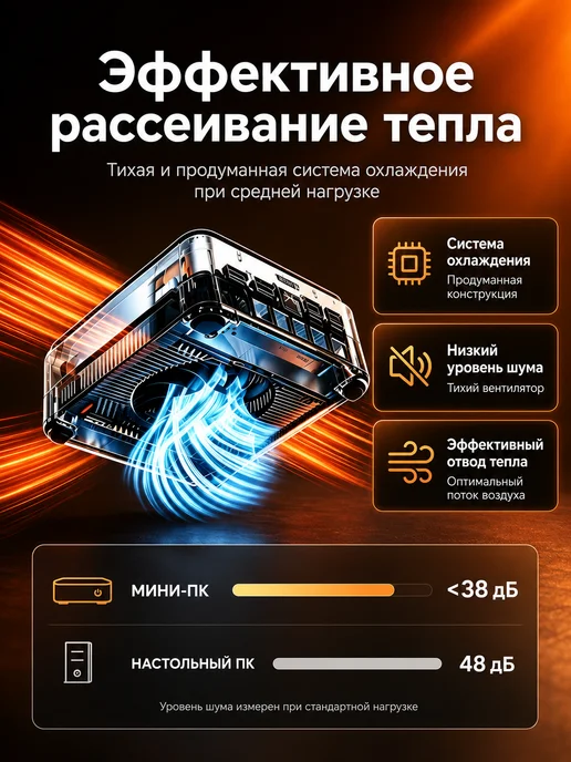 мини пк игровой AMD R7 5825U 16 ГБ 512 ГБ Zen3 Win11 Pro, 16 ГБ, 512 ГБ, фото 8