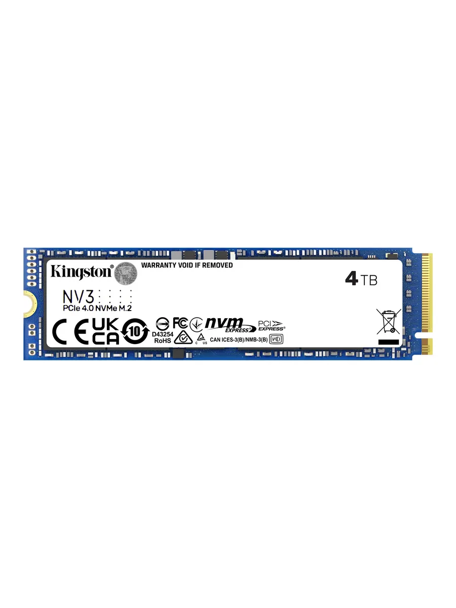 SSD накопитель M.2 (2280) NV3 4000 ГБ Kingston 718321947 купить за 69 191 ₽ в интернет‑магазине Wildberries