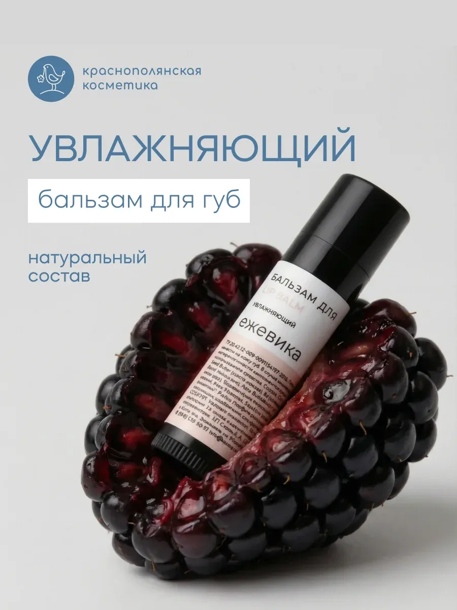 Бальзам для губ увлажняющий стик Ежевика