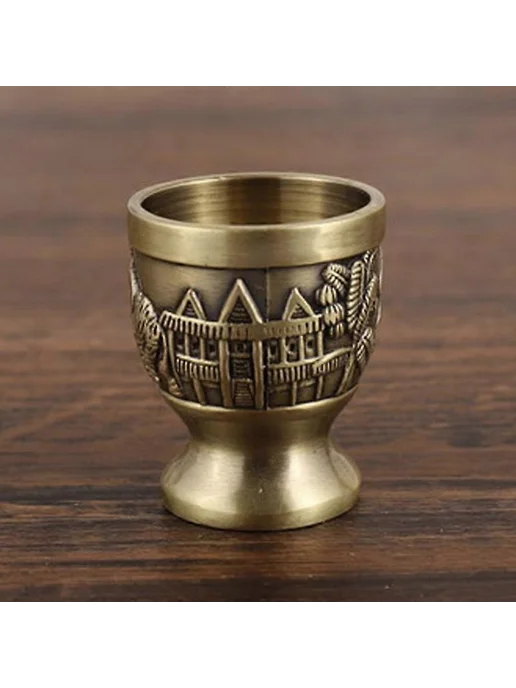 Винный бокал вintage бронза белое вино 3cm*5 4cm*5cm, белый, фото 2