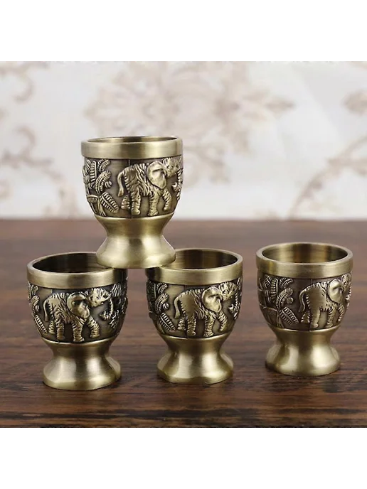 Винный бокал вintage бронза белое вино 3cm*5 4cm*5cm, белый, фото 3