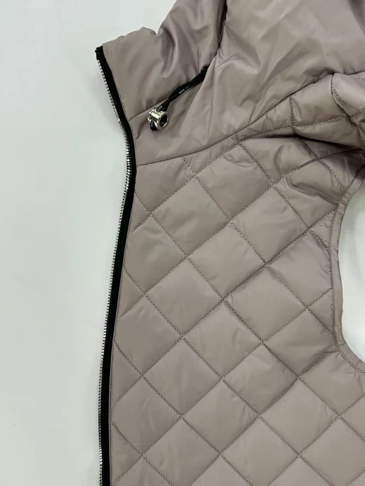 BLOOM Fashion Жилет утепленный стеганый большие размеры, коричневый, фото 4