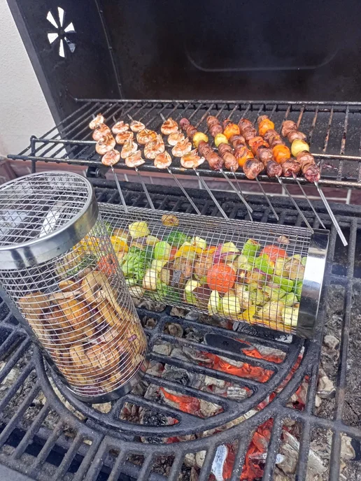 Still&grill Набор для барбекю с круглыми решетками сетками гриль, черный, фото 8