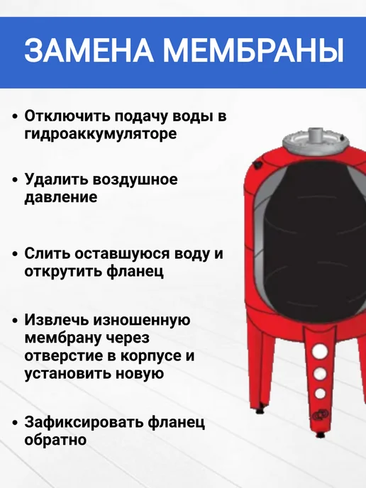 EuroTechnology Мембрана для гидроаккумулятора 80л горло 80 110, 80 л, фото 5