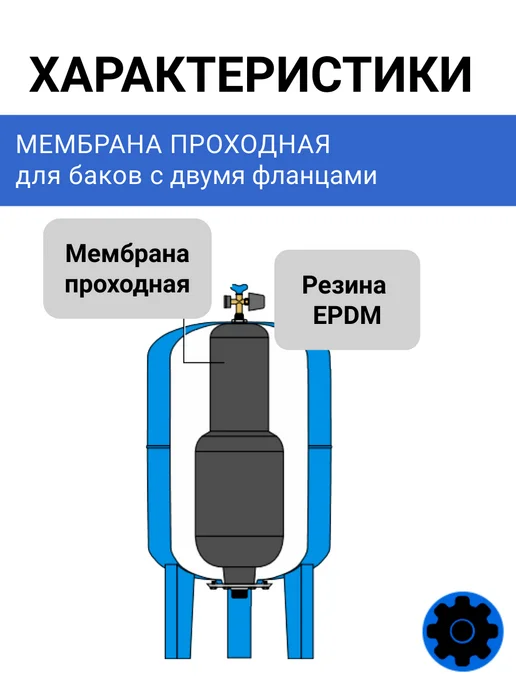 EuroTechnology Мембрана для гидроаккумулятора 80л горло 80 110, 150 л, фото 4