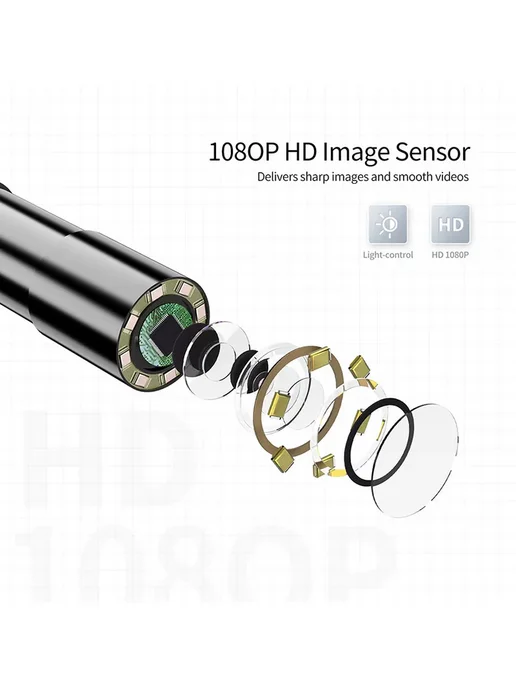 Эндоскоп Автомобильный, черный, фото 8