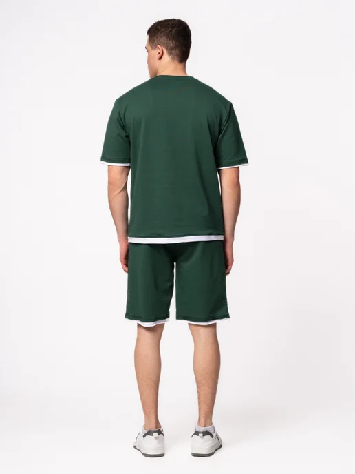 EVERLY WEAR Костюм спортивный летний больших размеров, зеленый, фото 6