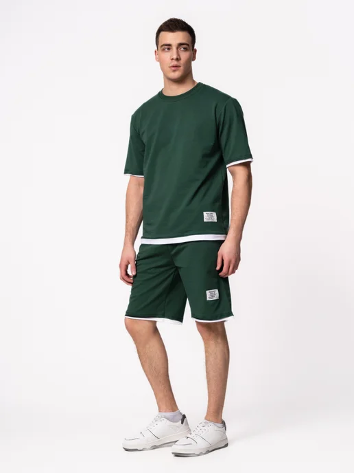 EVERLY WEAR Костюм спортивный летний больших размеров, зеленый, фото 7