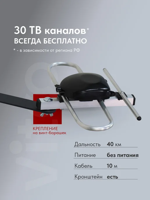 VITCO Антенна телевизионная, кабель + кронштейн, уличная, вариант, фото 2