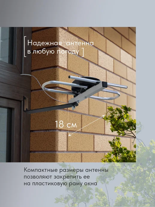 VITCO Антенна телевизионная, кабель + кронштейн, уличная, вариант, фото 5