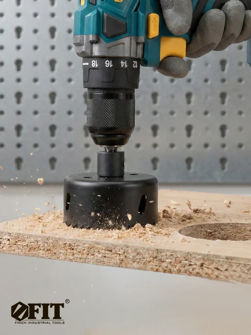 FIT FINCH INDUSTRIAL TOOLS FIT Коронка по дереву 68 мм пропил 25 мм, закаленная, вариант, фото 7