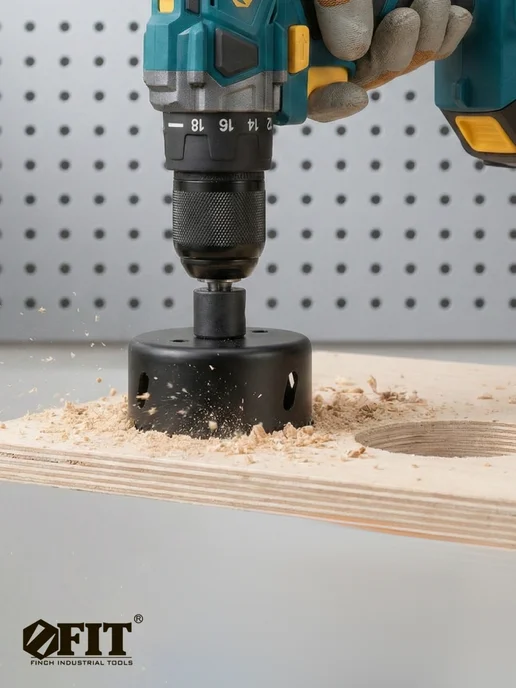 FIT FINCH INDUSTRIAL TOOLS FIT Коронка по дереву 68 мм пропил 25 мм, закаленная, вариант, фото 8