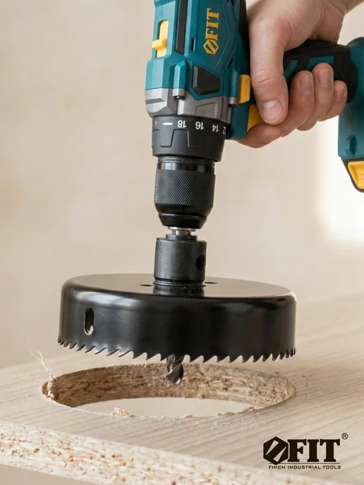 FIT FINCH INDUSTRIAL TOOLS FIT Коронка по дереву 127 мм для вытяжки и вентиляции, вариант, фото 7