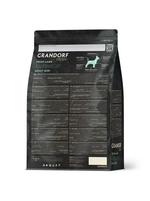 Сухой корм Grandorf fresh Dog Батат для собак, взрослые, мелкие, ягненок, 1 кг, фото 2