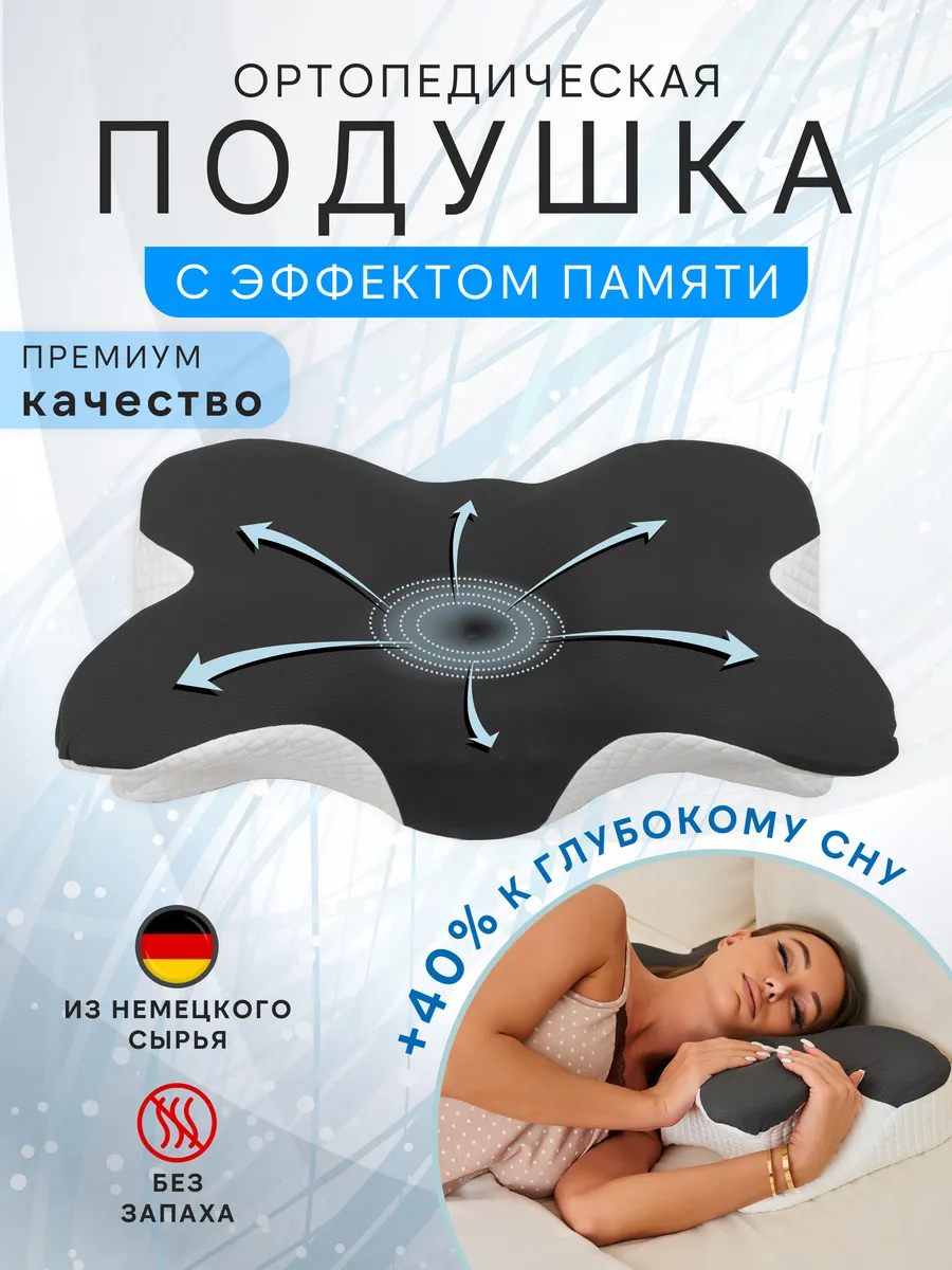 Ортопедическая подушка с эффектом памяти