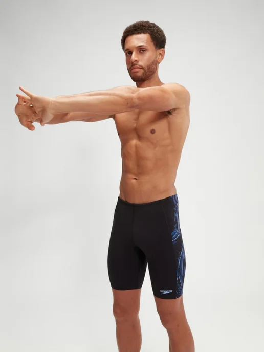 Speedo джаммеры мужские для плавания MENS PANEL JAMMER, голубой, фото 6