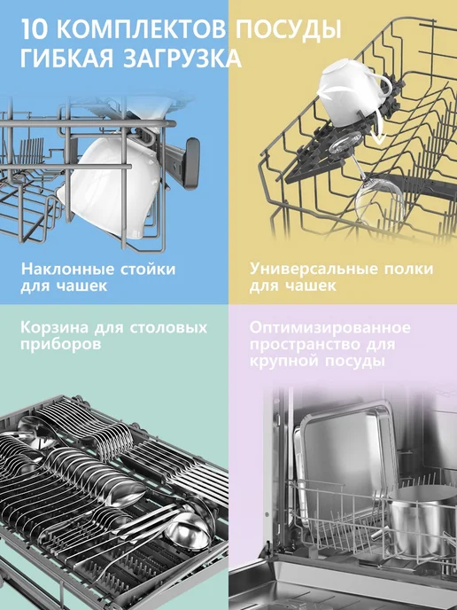 Comfee Встраиваемая посудомоечная машина CDWI454i, Wi-Fi, вариант, фото 5